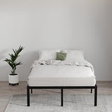 EMODA Queen Bed Frame No Box Spring Needed 18 Inch Heavy Duty Metal Tall Platform Bed Frame