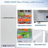 9.4 Cu ft 64 in*H Propane Refrigerator AC 110V Freezer Large Capacity Frigde Camper Motorhome