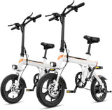 EB3 Electric Bike Adults 21mph, 500W Peak Motor, 270Wh Battery, Rear Suspension, 3 Levels Assist, 14" Folding Ebike for Adults and Teens, Complies to UL2849