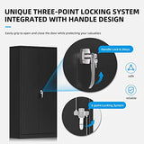 Atripark Metal Storage Cabinet with Lock, 72" Lockable Garage Tool Cabinet with Doors