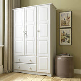 100% Solid Wood Grand Wardrobe Armoire - Mocha