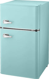 3.1 Cu. ft. Retro Mini Fridge with Top Freezer �� Cool Mint