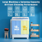 Auertech Portable Washing Machine, 28lbs Twin Tub Washer Mini Compact Laundry Machine