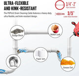 20V Cordless Electric Drain Auger-Efficient 25Ft Auto-Feed Drain Snake with Replaceable Cable,2.0Ah Battery,Charger,Storage Bag & Gloves for Kitchen,Bathroom,Shower Pipes (3/4"-2")"