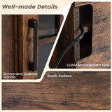 58" TV Console with 23" Fireplace Insert, Fireplace TV Stand for TVs up to 65 Inches, 1400W Electric Fireplace Heater