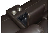 4-SEAT POWER RECLINING LEATHER SECTIONAL SOFA WITH OUTLETS AND USB PORTS