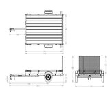 5 ft. x 8 ft. Wood Floor Utility Trailer w Sliding Rail System