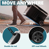 EUHOMY 12 Volt Refrigerator, 37QT(35L) Electric Cooler, Portable Freezer 12V/24V DC 110-240V AC, 12V Fridge -4��~68��, 12V Cooler with Wheels & 2 Baskets for Travel, Truck, Boat, Camping
