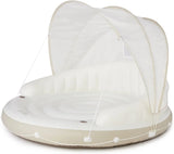 58292EP Canopy Island Inflatable Pool Float: Comfortable Lounge Surface – Built-in Cup Holders – Detachable Sunshade – 440lb Max Weight Capacity – 78.5" x 59"