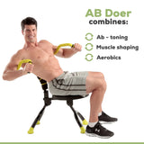 AB Doer 360 Fitness System with 6 Pack Back Roller Provides an Abdominal and Total Body Workout with Aerobics to Burn Calories and Work Muscles Simultaneously.