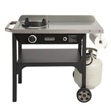 Cuisinart �� Outdoor Wok Station, 50,000 BTU Propane Outdoor Wok Burner w Prep Table, 14�测�� Carbon Steel Wok for Stir Fry, Searing, BBQ �� Black