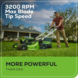 60V 21锟斤拷 Cordless (Self-Propelled) Lawn Mower , 2 x 4.0Ah Batteries and Dual Port Rapid Charger
