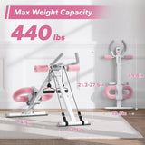 Ab Workout Equipment, Adjustable Ab Trainer Machine for Abs Workout at Home Gym, Foldable, Knee Protection, Abdominal Trainer for Stomach Workout