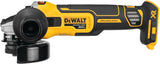 20V MAX* XR Angle Grinder, equipped with spring braking device and sliding switch, 4-1/2 inches, just the tool