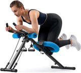 Ab Workout Equipment, Adjustable Ab Trainer Machine for Abs Workout at Home Gym, Foldable, Knee Protection, Abdominal Trainer for Stomach Workout