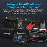 25-Amp Smart Battery Charger,Lithium,LiFePO4,Lead-Acid AGM/Gel/SLA.. Car Battery Charger,Trickle Charger, Maintainer/deep Cycle Charger,12V/25A and 24V/13A,for Motorcy,Boat,Lawn Mower,Golf cart..
