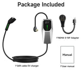 32 Amp Level 1&2 Portable EV Charger ,26FT Cable NEMA 14-50 Plug for Electric Car Home Charging Station 7.68KW