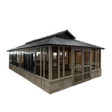 28 Ft. W x 15.5 FT. D Solid Wood Patio Gazebo