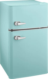 3.1 Cu. ft. Retro Mini Fridge with Top Freezer �� Cool Mint