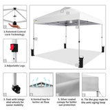 Crown Shades 10*10 Pop up Canopy Outside Canopy, Patented One Push Tent Canopy with Wheeled Carry Bag