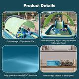 Ergocar Inflatable Swimming Pool with Water Slide, Inflatable Slide Water Pool with Awning, Inflatable Mega Bouncy Castle Water Park, Swim Centre Pools for Backyard, Garden, Summer Water Party