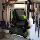 21-Inch Width Leaf & Grass Push Lawn Sweeper, Black