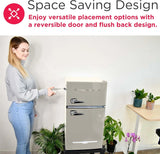 Frigidaire Retro Mini Fridge with Freezer & Side Bottle Opener-Small 2 Door Refrigerator for Office Bar or College Dorm Room-3.1 Cu Ft – 19”"D x 20.5" W x 33.5" H