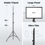 D50 LED Video Light Panel Lights 15.4", 2 Packs 45W 3000K-8000K Bi-Color Dimmable Photography Lighting, CRI 96+ Videography Lighting for Video Shooting/Gaming/Live Stream/Studio/Film
