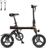 EB3 Electric Bike Adults 21mph, 500W Peak Motor, 270Wh Battery, Rear Suspension, 3 Levels Assist, 14" Folding Ebike for Adults and Teens, Complies to UL2849