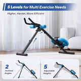 Ab Workout Equipment, Adjustable Ab Trainer Machine for Abs Workout at Home Gym, Foldable, Knee Protection, Abdominal Trainer for Stomach Workout