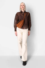 Rebel Cross Body - suede cognac