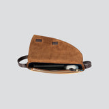 Rebel Cross Body - suede cognac