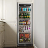 EdgeStar VBM101 22" Wide 10.1 Cu. Ft. Commercial Beverage Merchandiser – Stainless Steel, Temp Alarm, Reversible Door