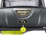 21-Inch Width Leaf & Grass Push Lawn Sweeper, Black