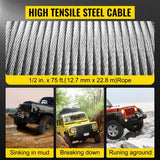 18000LBS Electric Winch 12V Steel Cable Off-road ATV UTV Truck Towing Trailer