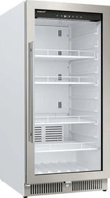 EdgeStar VBM101 22" Wide 10.1 Cu. Ft. Commercial Beverage Merchandiser – Stainless Steel, Temp Alarm, Reversible Door