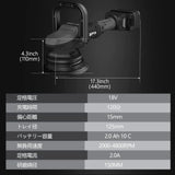 18V Cordless Car Polisher, 15mm Orbit 2000-4800 OPM Portable Buffer Polisher with 7 Variable Speed 2Pcs 4.0Ah Battery, 6 Sponge Pads,2 Wool Pad, Tool Bag for Car Polishing, Waxing