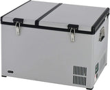 FM-65G 65 Quart Portable Refrigerator and Deep, AC 110V/ DC 12V, Real Chest Freezer for Car, Home, Camping, and RV with-8掳F to 50掳F Temperature Range, Gray, One Size