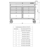 46-in W x 24.5-in D 9-Drawer Mobile Workbench with Hardwood Top and Power Station �� Gloss Black