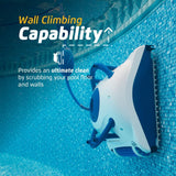 Dolphin Nautilus CC Plus Wi-Fi Automatic Robotic Pool Vacuum Cleaner, Always Cleaning, Never Charging, with Wall Climbing Scrubber Brush, Ideal for In-Ground Pools up to 50 FT in Length