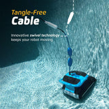 Dolphin Nautilus CC Plus Wi-Fi Automatic Robotic Pool Vacuum Cleaner, Always Cleaning, Never Charging, with Wall Climbing Scrubber Brush, Ideal for In-Ground Pools up to 50 FT in Length