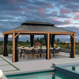 18 Ft. W x 12 Ft. D Metal Patio Gazebo