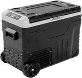 EUHOMY 12 Volt Refrigerator, 37QT(35L) Electric Cooler, Portable Freezer 12V/24V DC 110-240V AC, 12V Fridge -4��~68��, 12V Cooler with Wheels & 2 Baskets for Travel, Truck, Boat, Camping